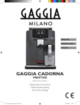 Gaggia Cadorna Prestige User manual