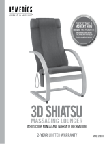 HoMedics 3D Shiatsu Lumbar/Lower/Upper Back Massage Lounger Chair Owner's manual