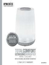HoMedics Total Comfort Ultrasonic Humidifer Owner's manual