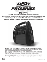 Schumacher Electric DSR116 ProSeries 12V 2250 Peak Amp Jump Starter with Inverter and USB Port Owner's manual