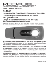 Schumacher SL136R 360˚ Color Match LED Cordless Work Light Owner's manual