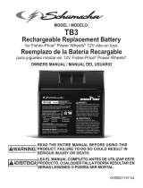 Schumacher TB3 12V 9.5Ah Battery Owner's manual