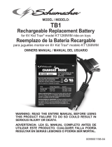 Schumacher TB1 6V 4.5 Ah Rechargeable Replacement Battery Owner's manual