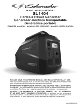 Schumacher Electric SL1404 750 Wh Silent Portable Power Generator Owner's manual