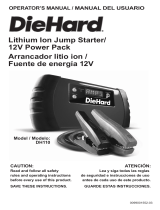 DieHard DH110 Lithium Ion Jump Starter/Power Pack Owner's manual