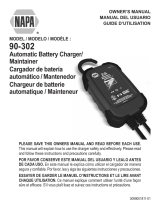 Schumacher NAPA 90-302 Automatic Battery Charger/Maintainer Owner's manual