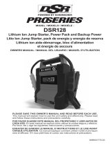 Schumacher DSR128 ProSeries 12V 2000 Peak Amp Lithium Ion Jump Starter with USB Owner's manual