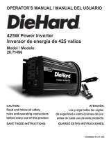 Schumacher DieHard 71496 425W Power Inverter Owner's manual