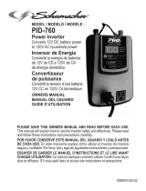 Schumacher PID-760 Power Inverter Owner's manual