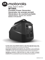 Motorola Motorola MT060 Portable Power Generator Owner's manual
