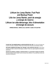 Schumacher BE01258 Lithium Ion Jump Starter Owner's manual