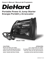 Schumacher DieHard 71686 Portable Power and Jump Starter Owner's manual