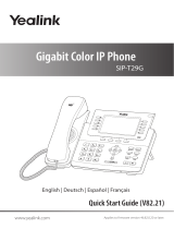 Yealink SIP-T29G Quick start guide