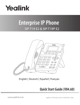 Yealink SIP-T19 E2 & T19P E2 Quick start guide