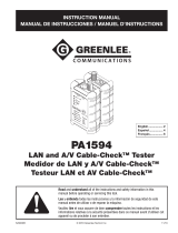 Greenlee PA1594 LAN and A/V Cable-Check™ User manual