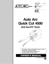 Miller AUTO ARC QUICK CUT 4500 AND ICE-27C TORCH Owner's manual