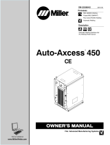 Miller AUTO-AXCESS 450 CE Owner's manual