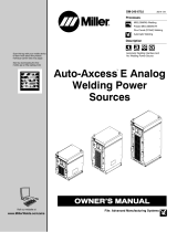 Miller AUTO-AXCESS E ANALOG WELDING POWER SOURCES Owner's manual