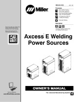 Miller AXCESS E WELDING POWER SOURCES Owner's manual