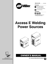 Miller AXCESS E WELDING POWER SOURCES Owner's manual