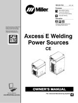 Miller AXCESS E WELDING POWER SOURCES CE Owner's manual