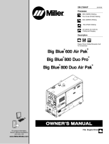 Miller BIG BLUE 600 AIR PAK Owner's manual