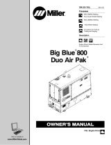 Miller BIG BLUE 800 DUO AIR PAK Owner's manual
