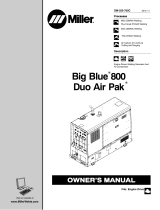 Miller BIG BLUE 800 DUO AIR PAK Owner's manual