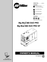 Miller BIG BLUE 800 DUO PRO SF Owner's manual