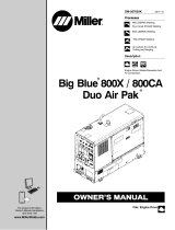 Miller BIG BLUE 800X DUO AIR PAK Owner's manual