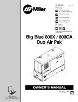 Miller BIG BLUE 800X DUO AIR PAK Owner's manual