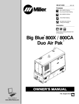 Miller BIG BLUE 800CA DUO AIR PAK Owner's manual