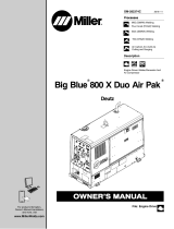 Miller BIG BLUE 800X DUO AIR PAK Owner's manual