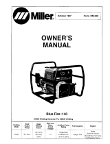 Miller BLUE FIRE 140 HONDA Owner's manual