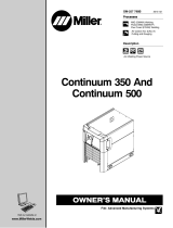 Miller CONTINUUM 350 AND 500 Owner's manual