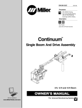 Miller CONTINUUM SINGLE BOOM AND DRIVE ASSEMBLY Owner's manual