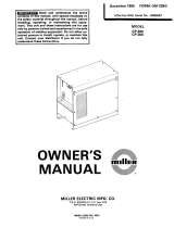 Miller JF886557 Owner's manual