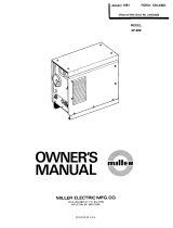 Miller JA451825 Owner's manual