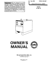 Miller JA439542 Owner's manual