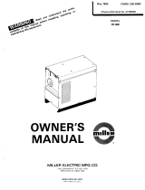 Miller JC598220 Owner's manual