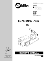 Miller D-74 MPA PLUS CE Owner's manual