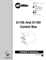 Miller D-74S AND D-74D CONTROL BOX Owner's manual