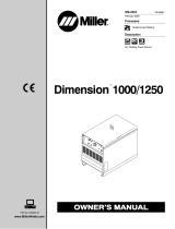 Miller Electric Dimension 1000 User manual