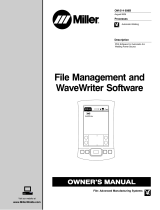 Miller FILE MANAGEMENT / WAVEWRITER SOFTWARE Owner's manual