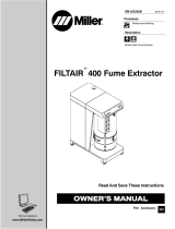 Miller FILTAIR 400 FUME EXTRACTOR Owner's manual