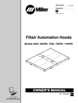 Miller FILTAIR AUTOMATION HOODS 750S Owner's manual