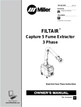 Miller FILTAIR CAPTURE 5 FUME EXTRACTOR Owner's manual