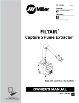 Miller FILTAIR CAPTURE 5 FUME EXTRACTOR Owner's manual