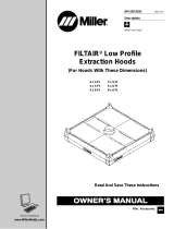 Miller FILTAIR LOW PROFILE EXTRACTION HOODS Owner's manual