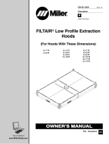 Miller FILTAIR LOW PROFILE HOODS 4 X 7, 5 X 7, 6 X 7 FT Owner's manual